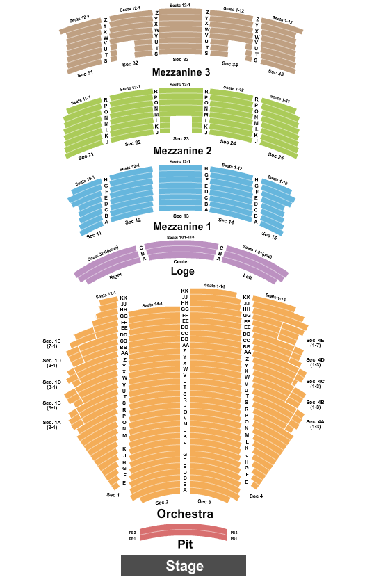 Paramount Theatre Beauty And The Beast Seating Chart